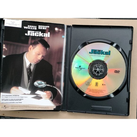 The Jackal DVD Collector Edition Widescreen Bruce Willis Richard Gere 1997 Movie - Picture 4 of 15